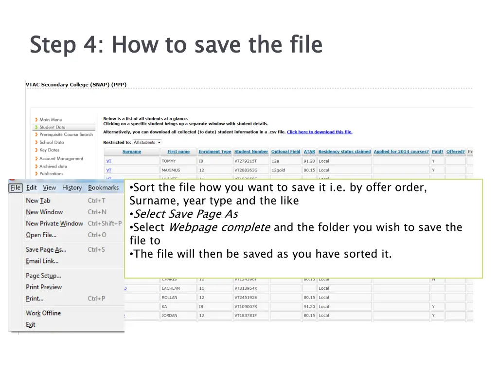 step 4 how to save the file