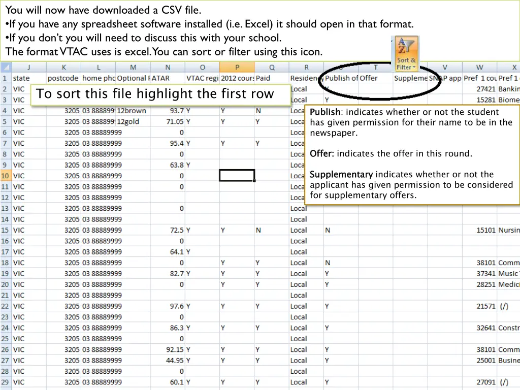 you will now have downloaded a csv file