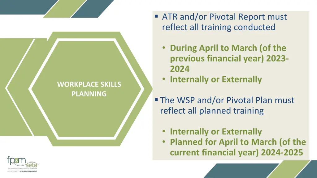 atr and or pivotal report must reflect