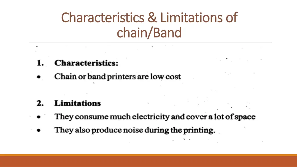 characteristics limitations of characteristics 1