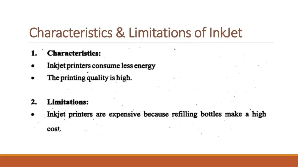 characteristics limitations of characteristics