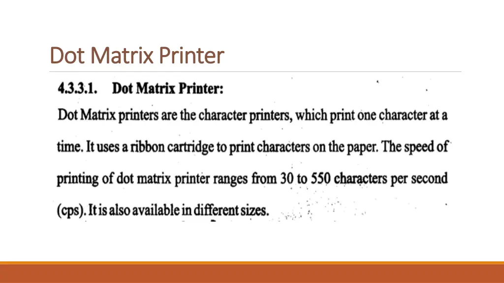 dot matrix printer dot matrix printer