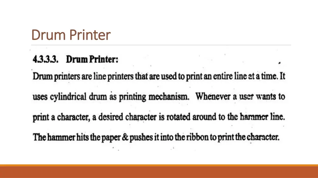 drum printer drum printer