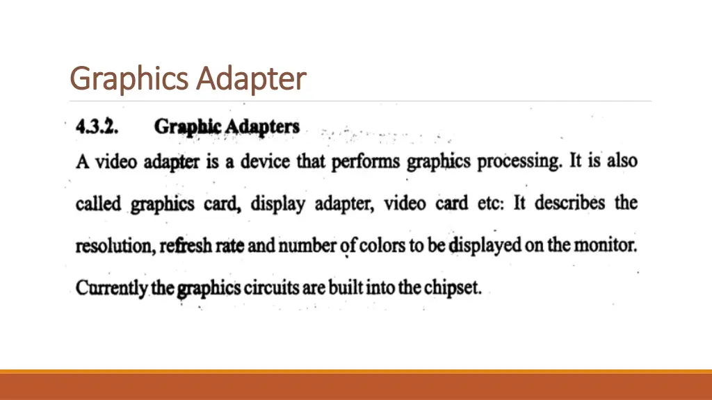 graphics adapter graphics adapter