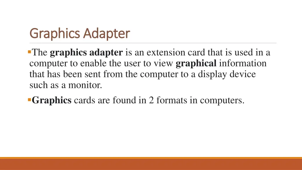 graphics adapter graphics adapter the graphics