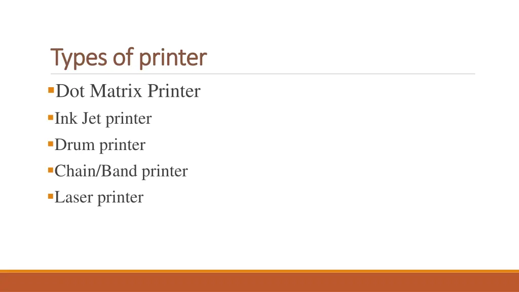 types of printer types of printer dot matrix