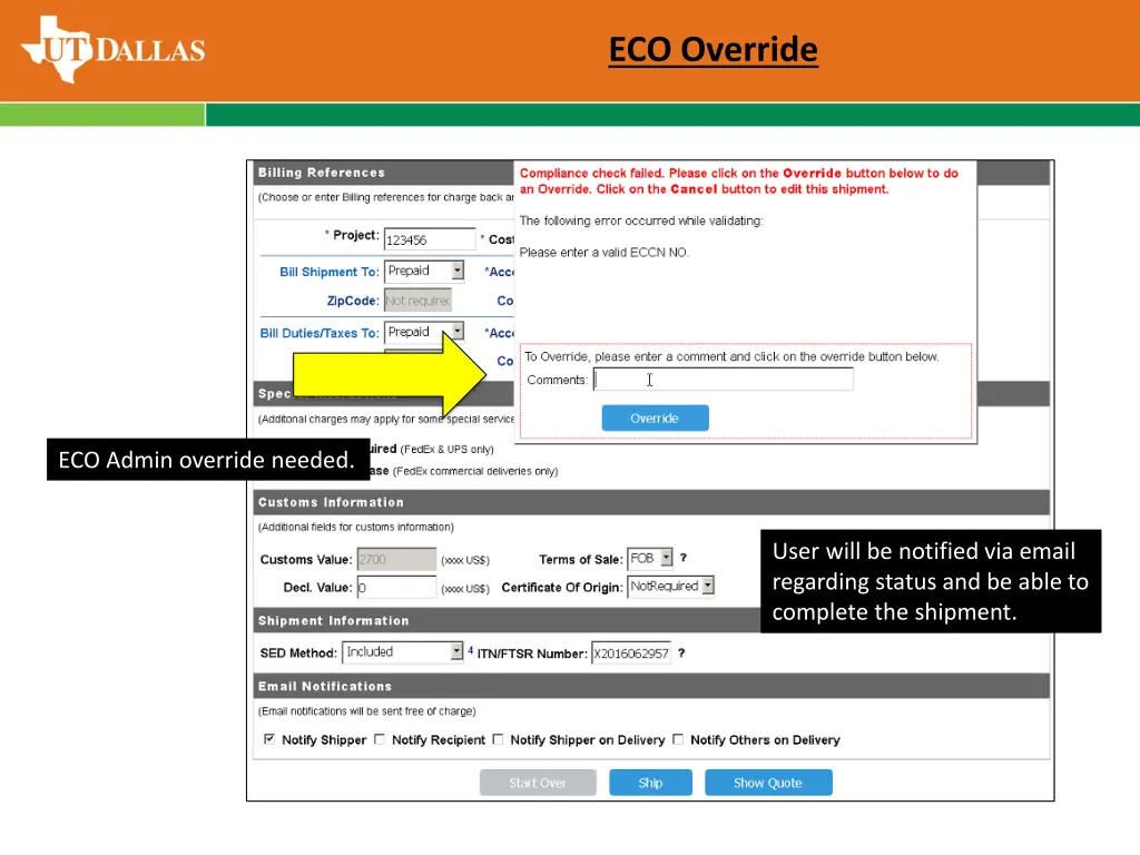 eco override