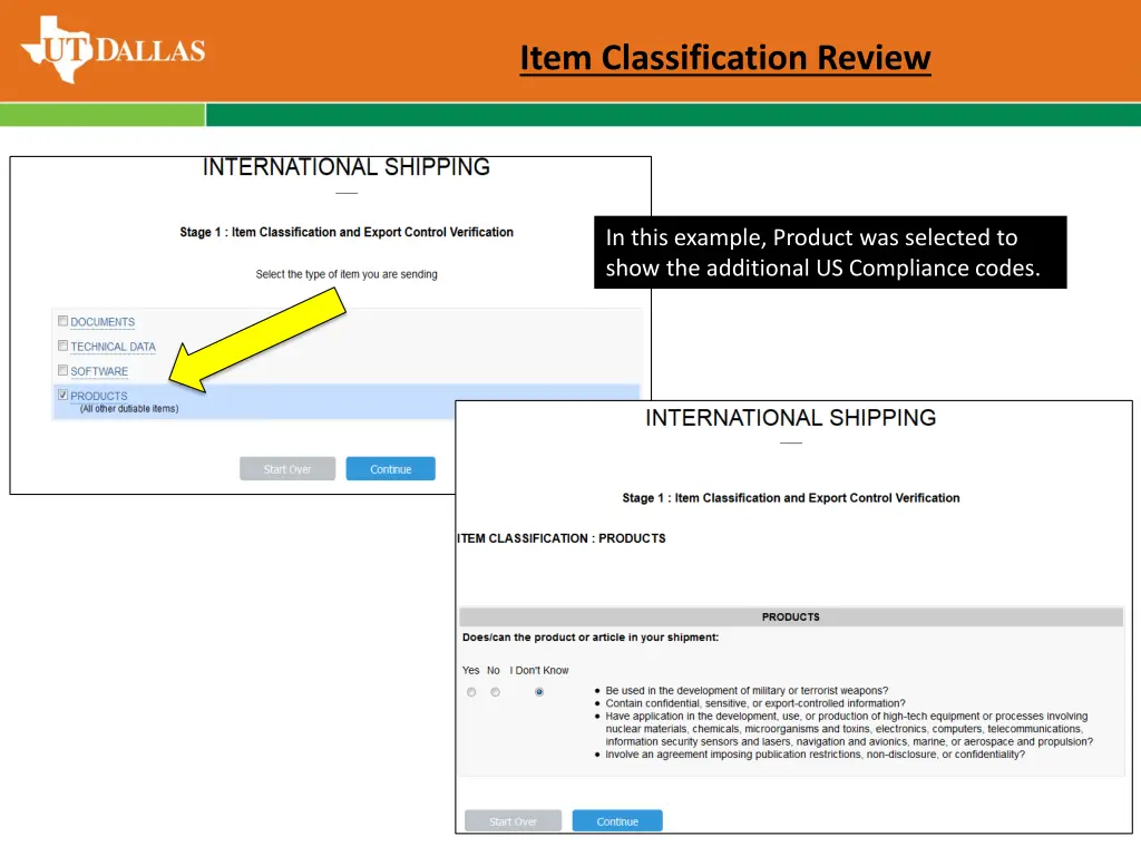 item classification review