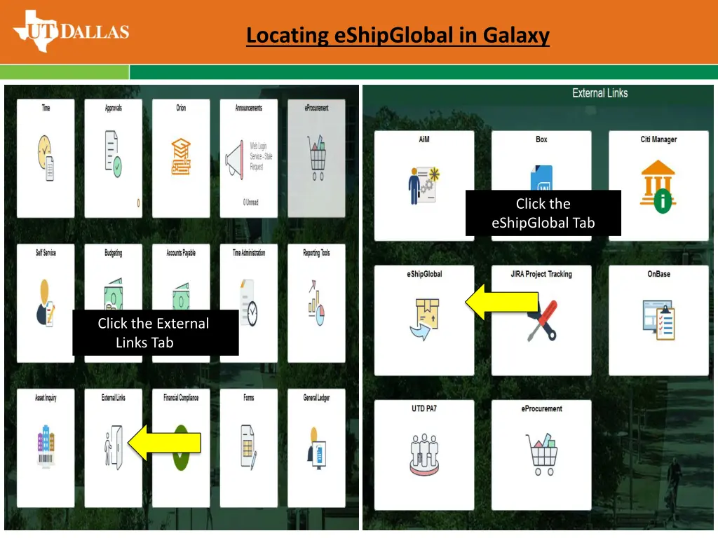 locating eshipglobal in galaxy