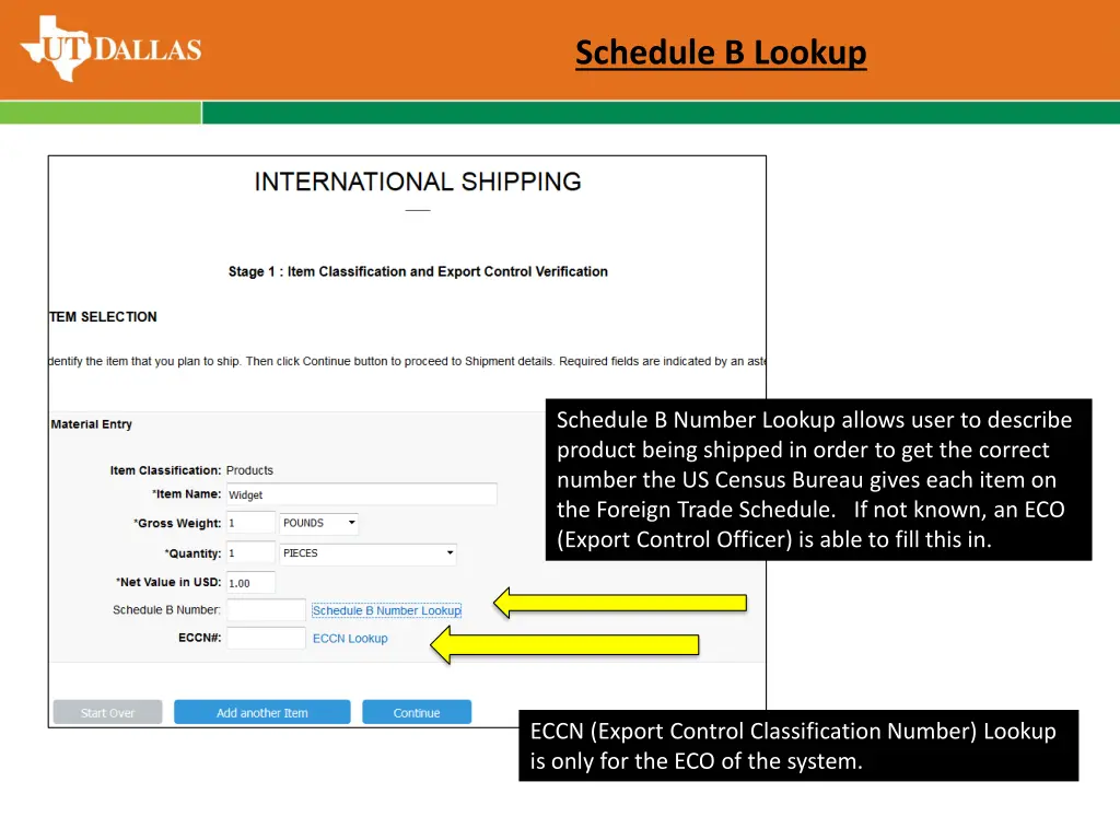 schedule b lookup