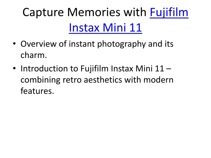 capture memories with fujifilm instax mini