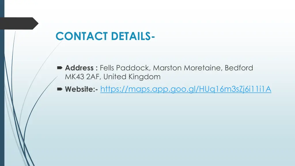 contact details