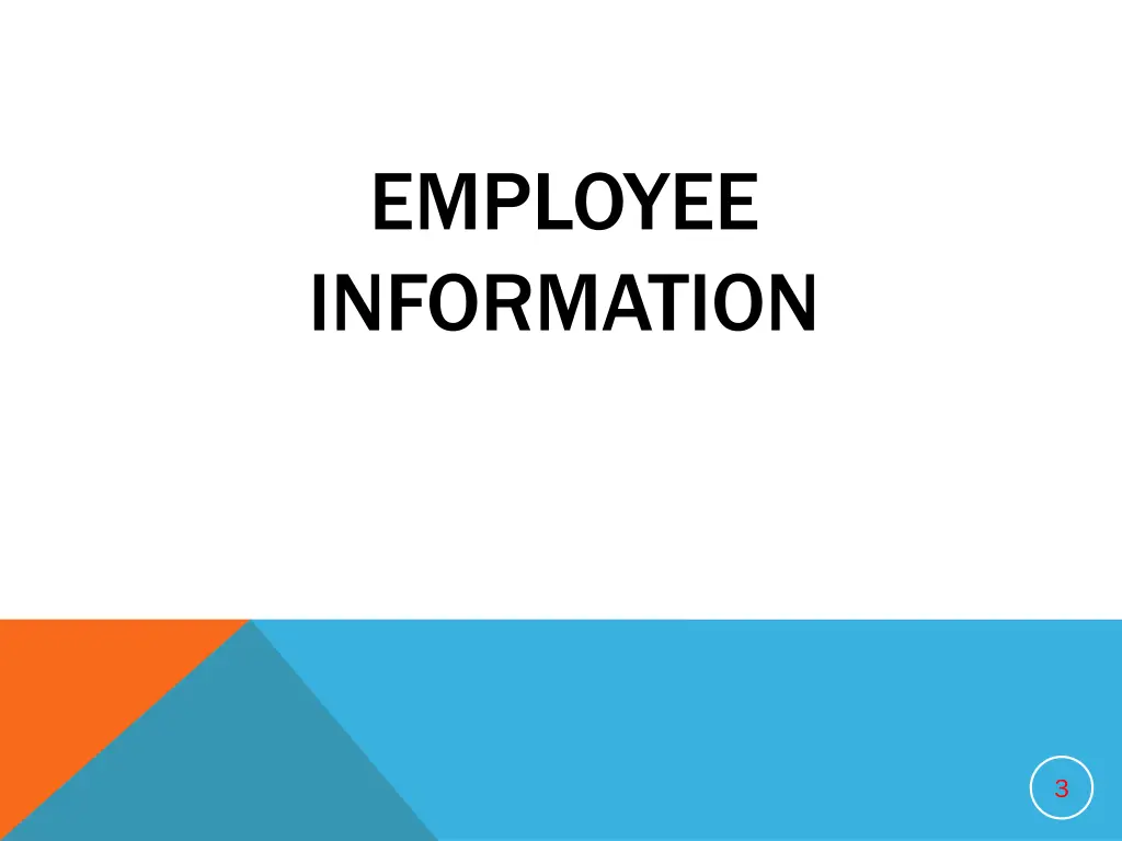 employee information