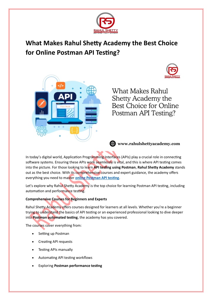 what makes rahul shetty academy the best choice