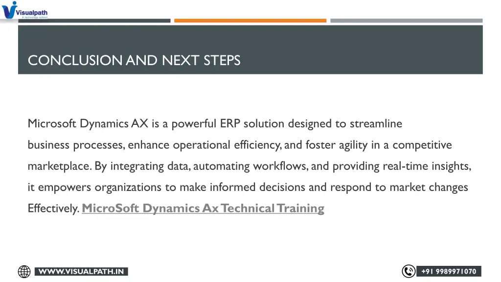 conclusion and next steps