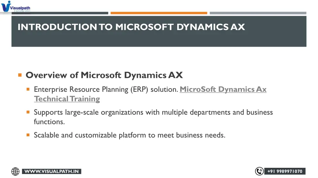 introduction to microsoft dynamics ax