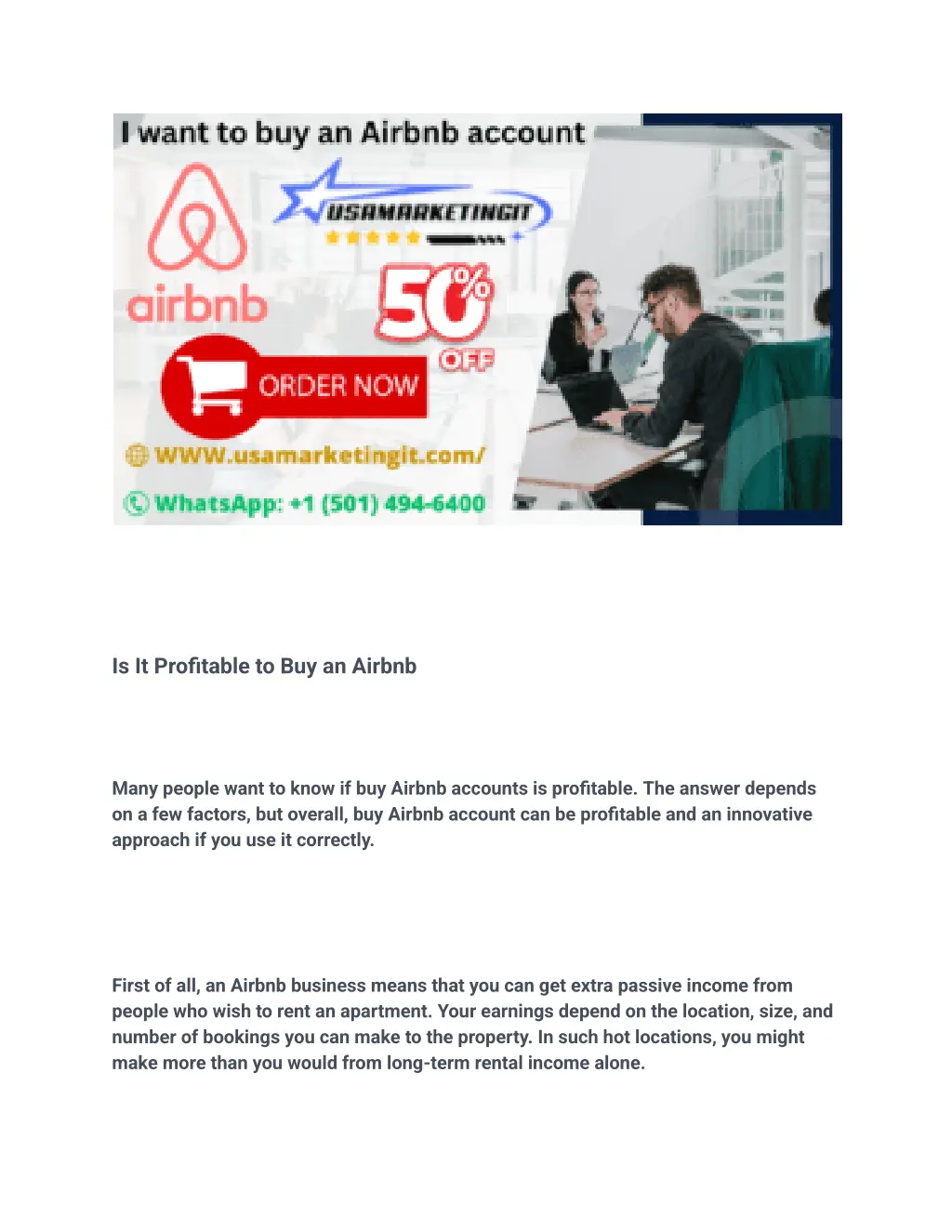 is it profitable to buy an airbnb