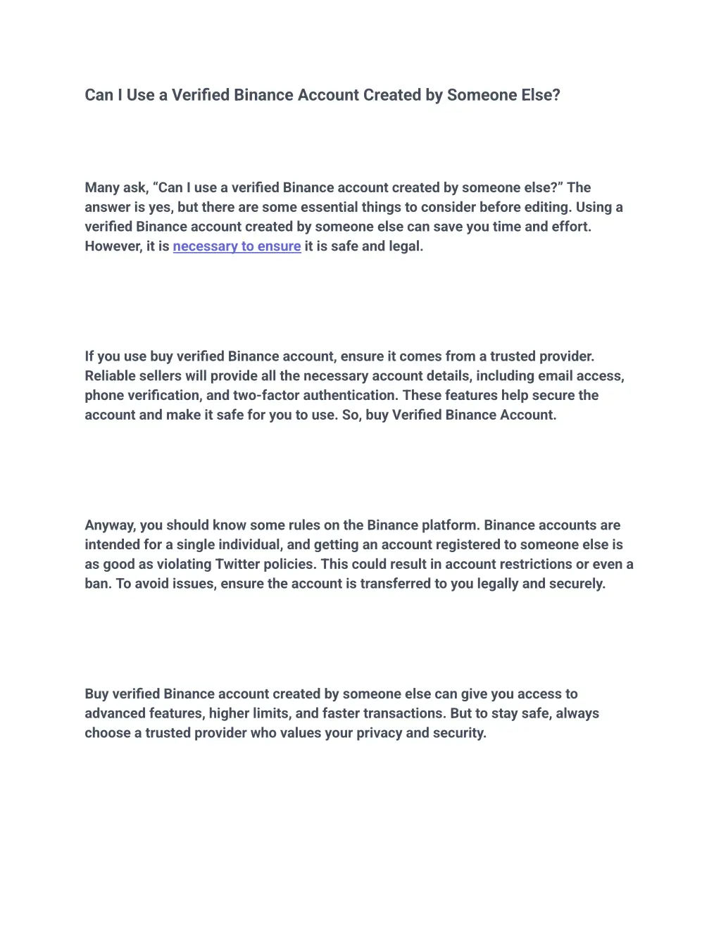 can i use a verified binance account created