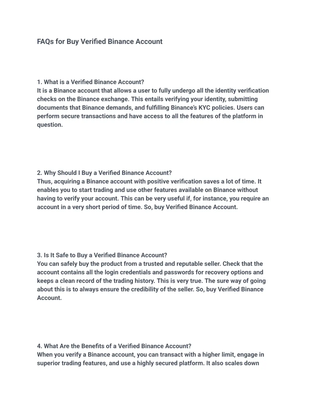 faqs for buy verified binance account