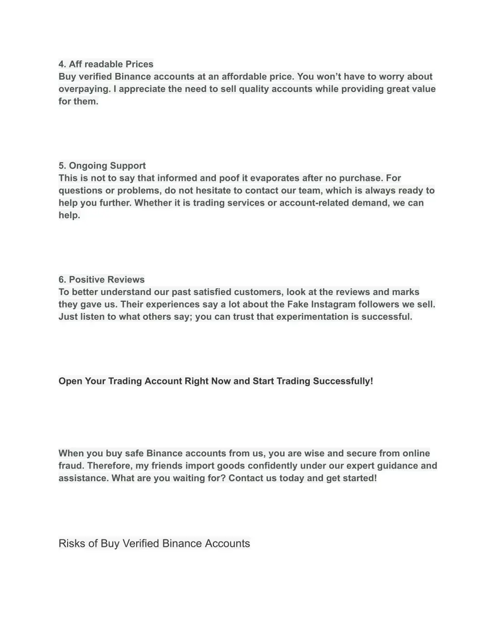 4 aff readable prices buy verified binance