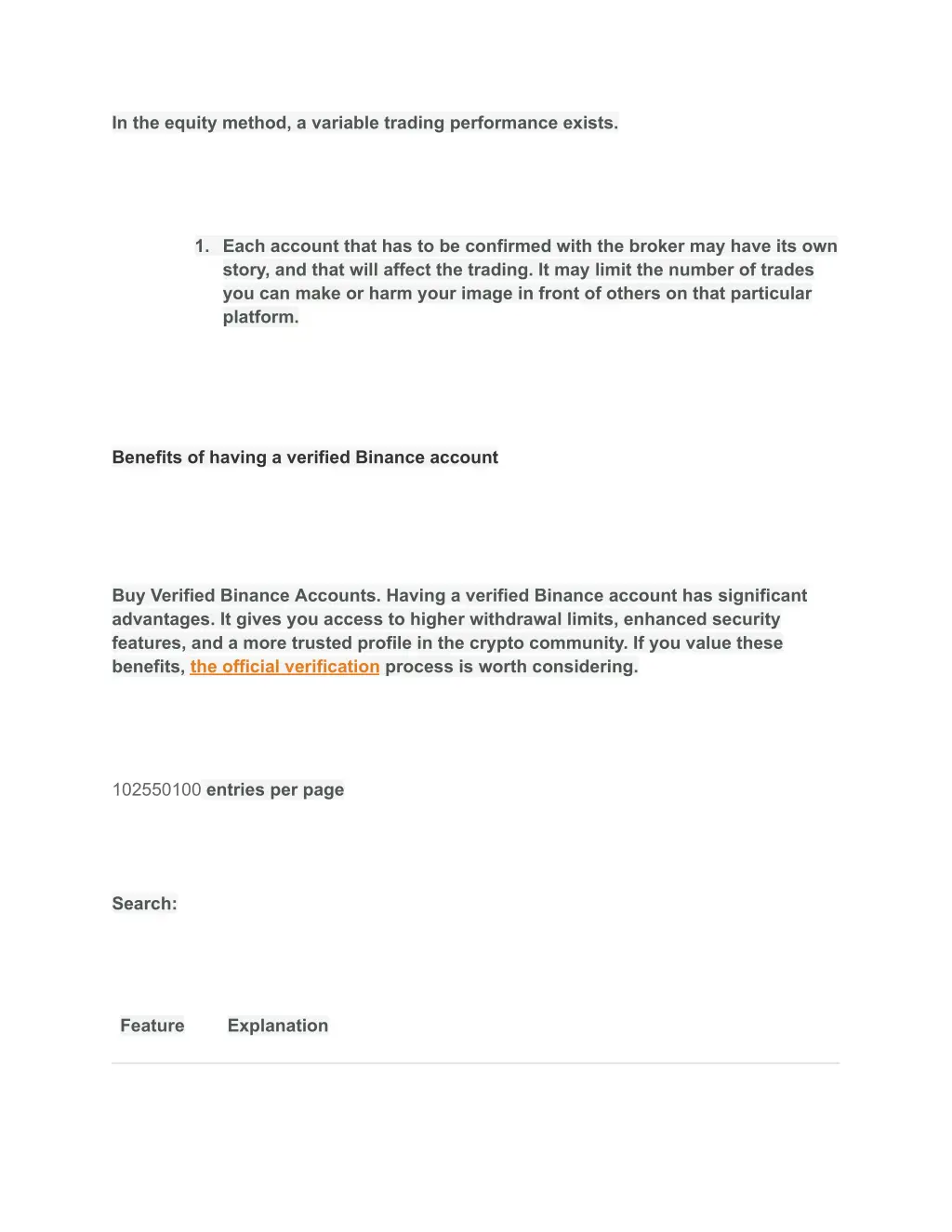 in the equity method a variable trading