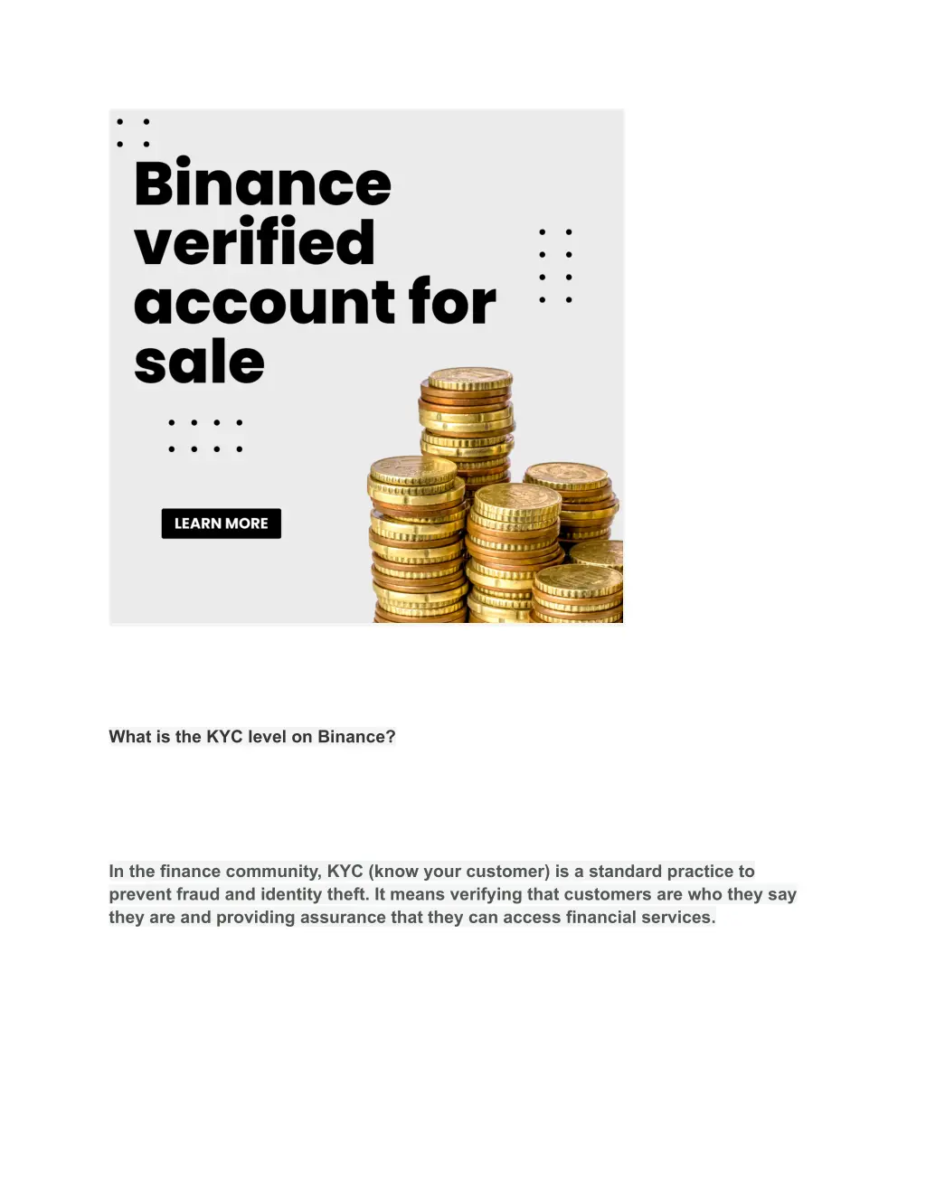what is the kyc level on binance