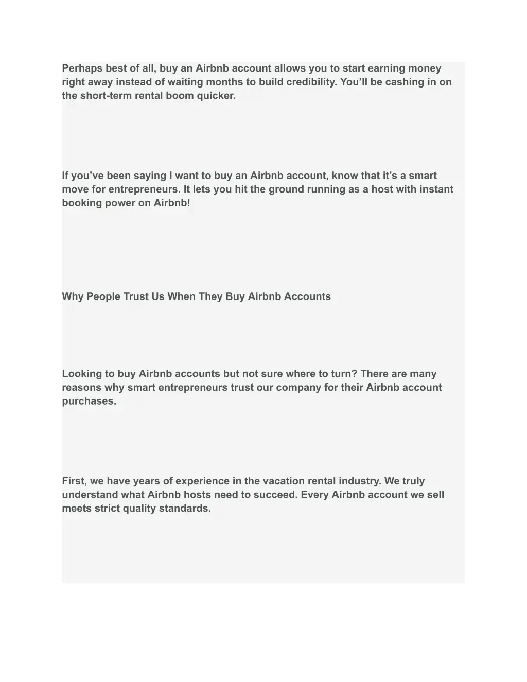 perhaps best of all buy an airbnb account allows