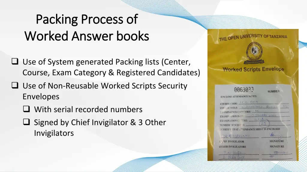 packing process of packing process of worked