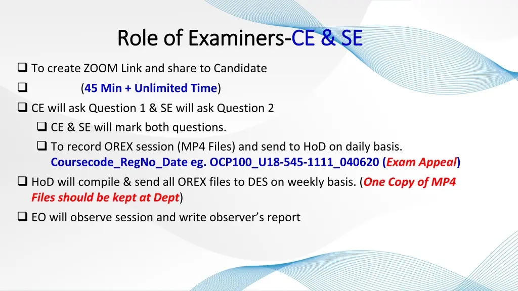 role of examiners role of examiners ce se