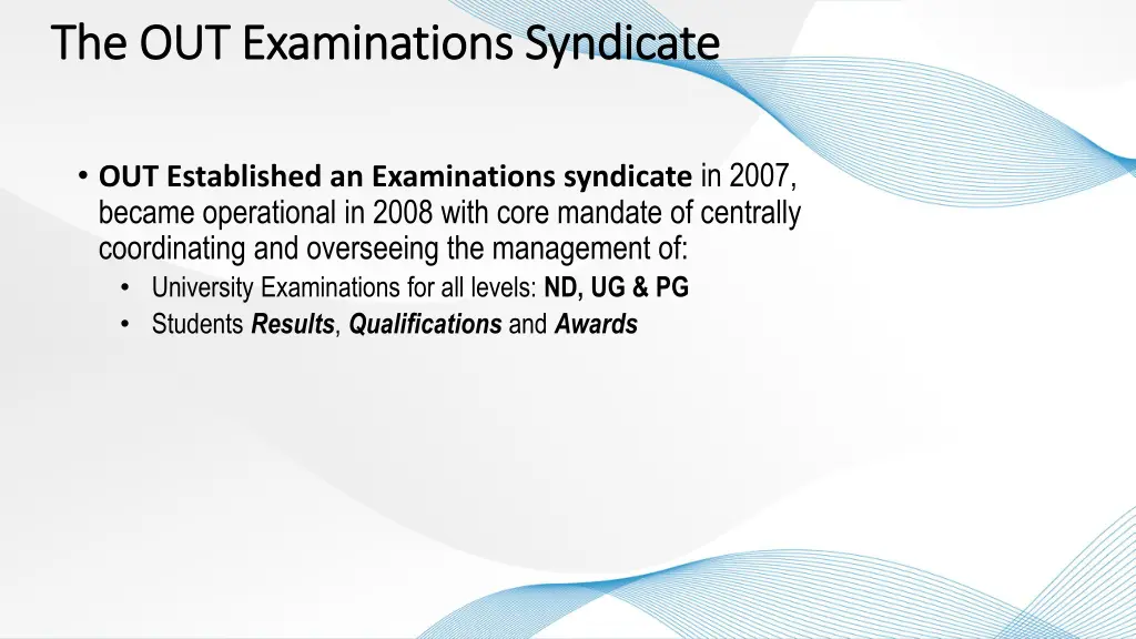 the out examinations syndicate