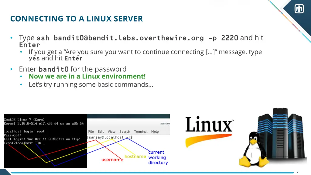 connecting to a linux server