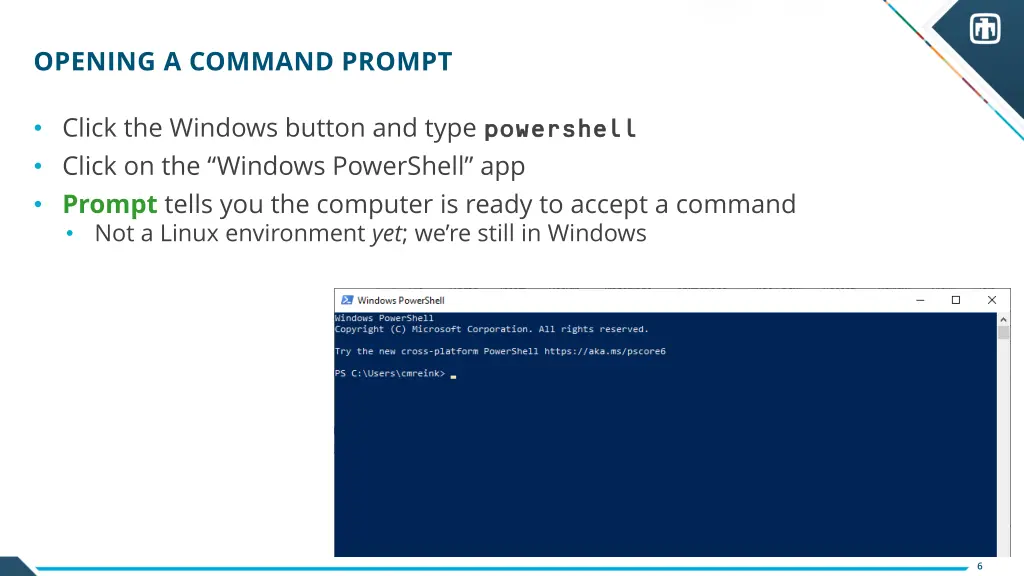 opening a command prompt