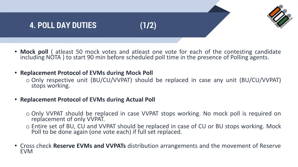 4 poll day duties 1 2