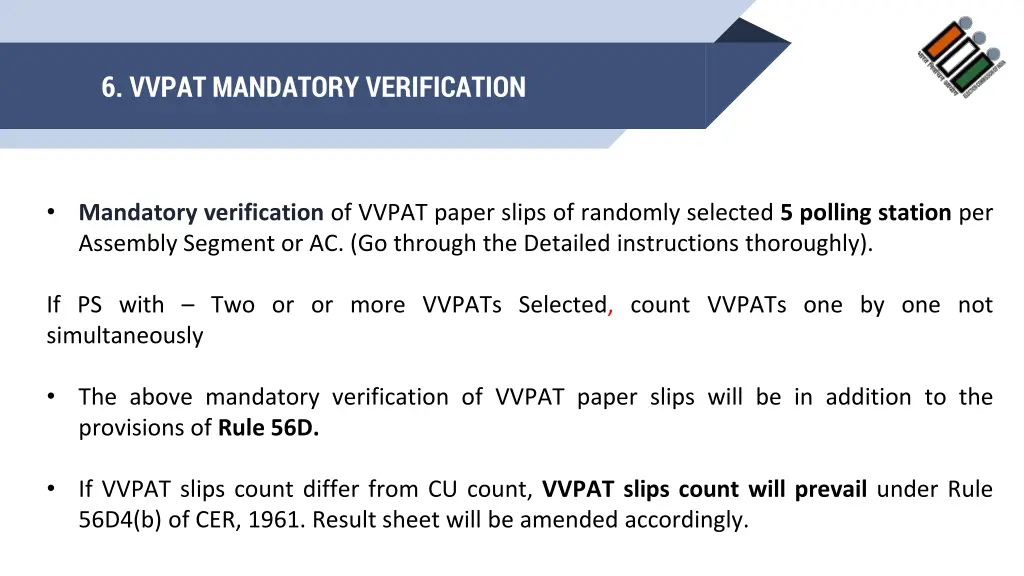 6 vvpat mandatory verification