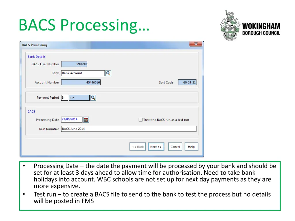 bacs processing 1