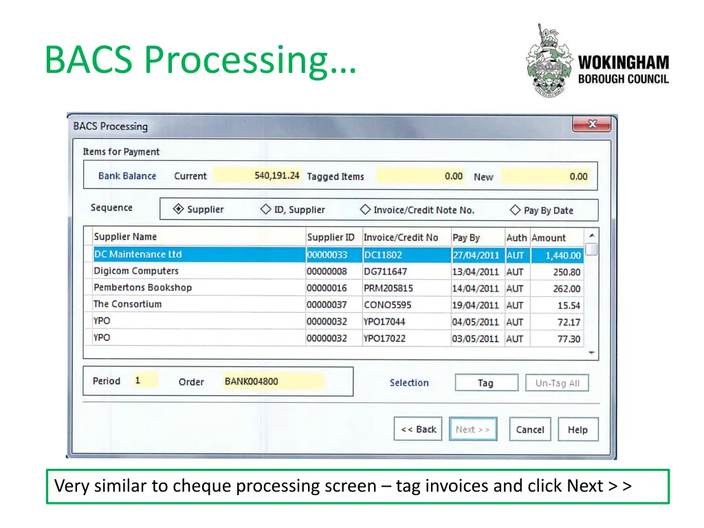 bacs processing 2