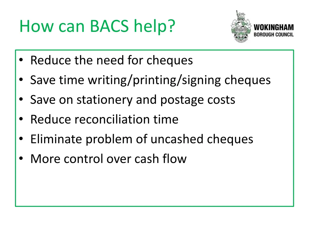 how can bacs help
