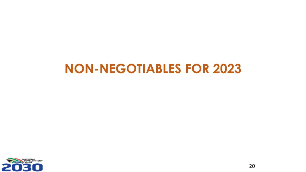 non negotiables for 2023