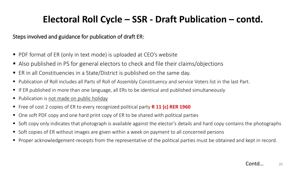 electoral roll cycle ssr draft publication contd 1