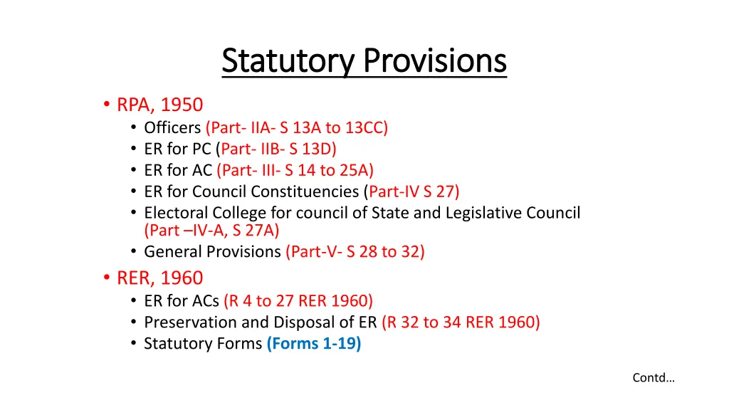 statutory provisions statutory provisions