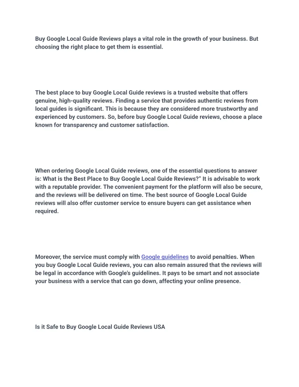 buy google local guide reviews plays a vital role