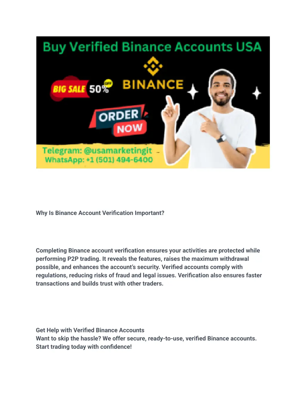 why is binance account verification important