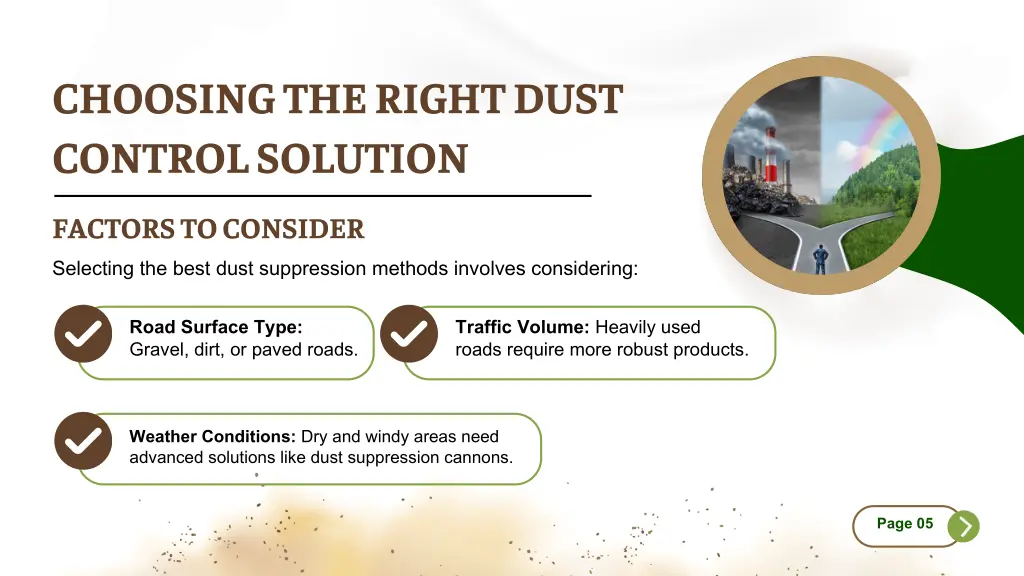 choosing the right dust control solution