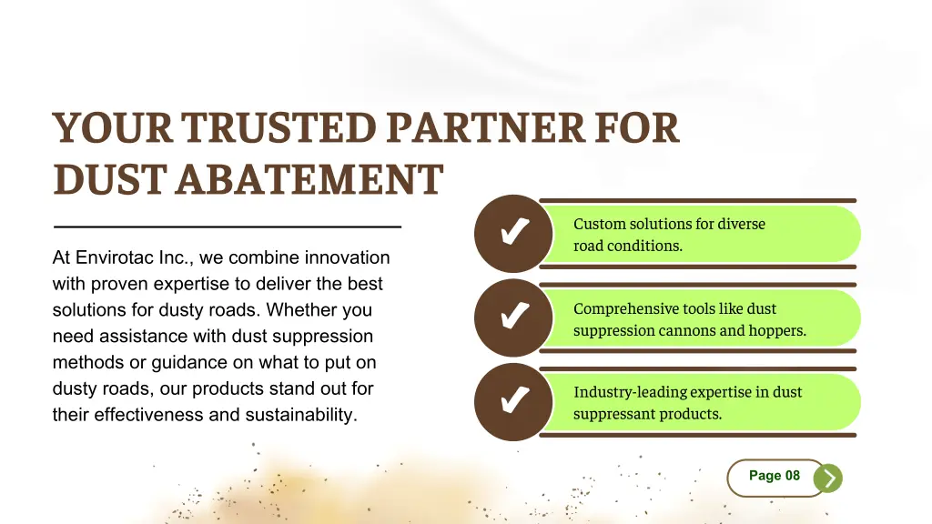your trusted partner for dust abatement