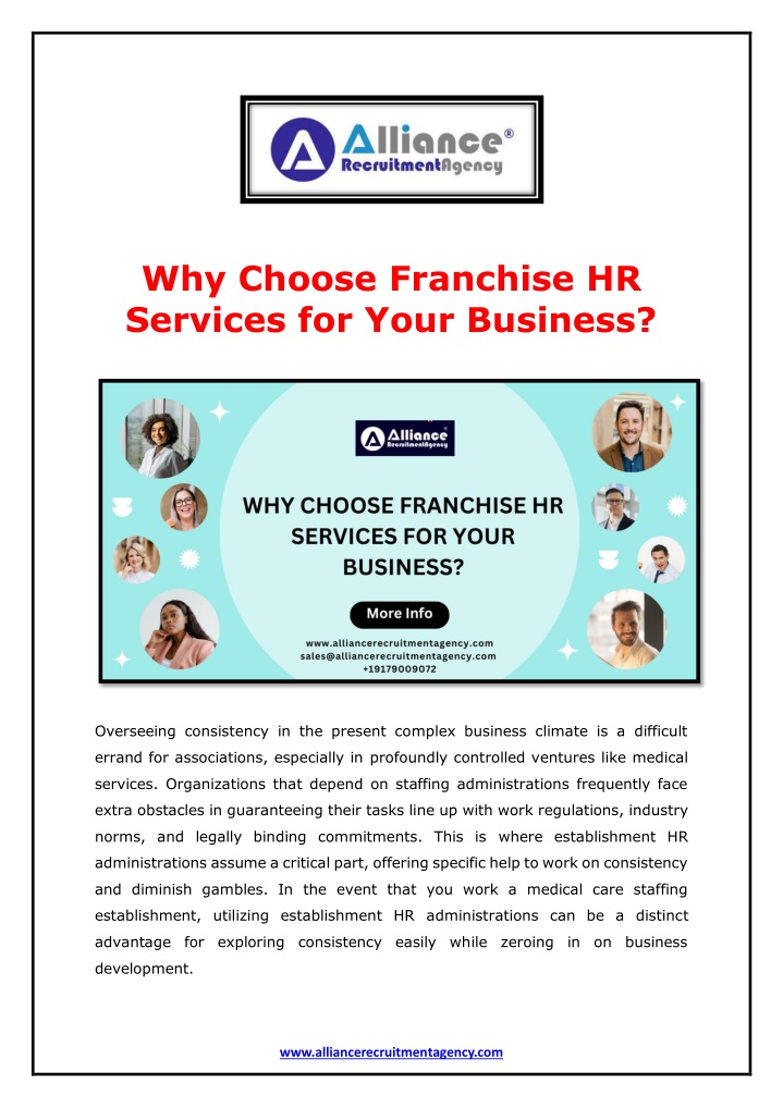 why choose franchise hr services for your business