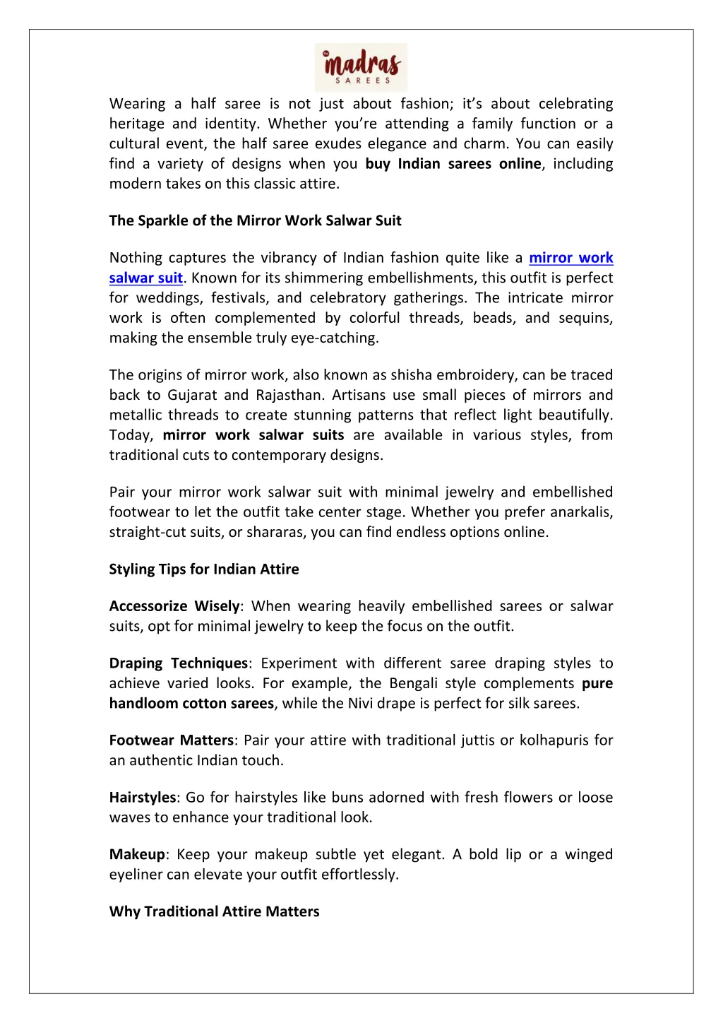 wearing a half saree is not just about fashion