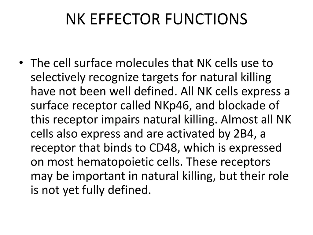 nk effector functions