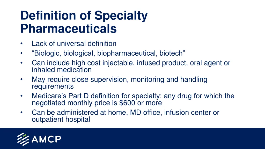definition of specialty pharmaceuticals lack
