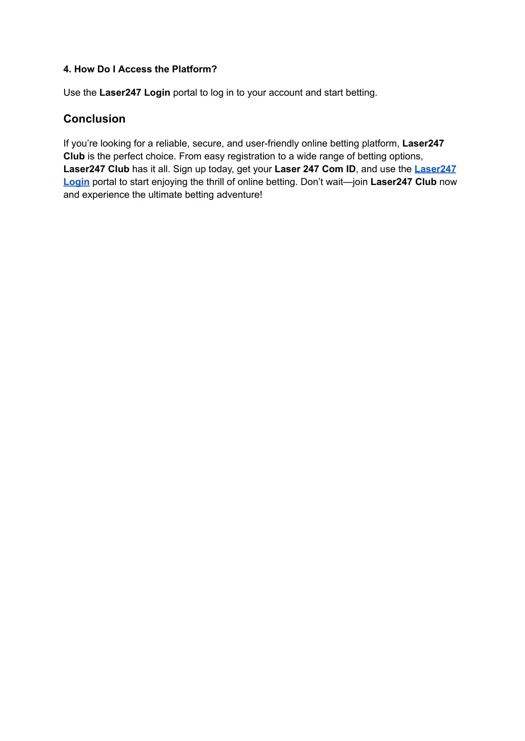 4 how do i access the platform