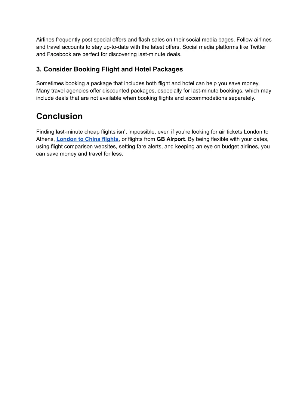 airlines frequently post special offers and flash